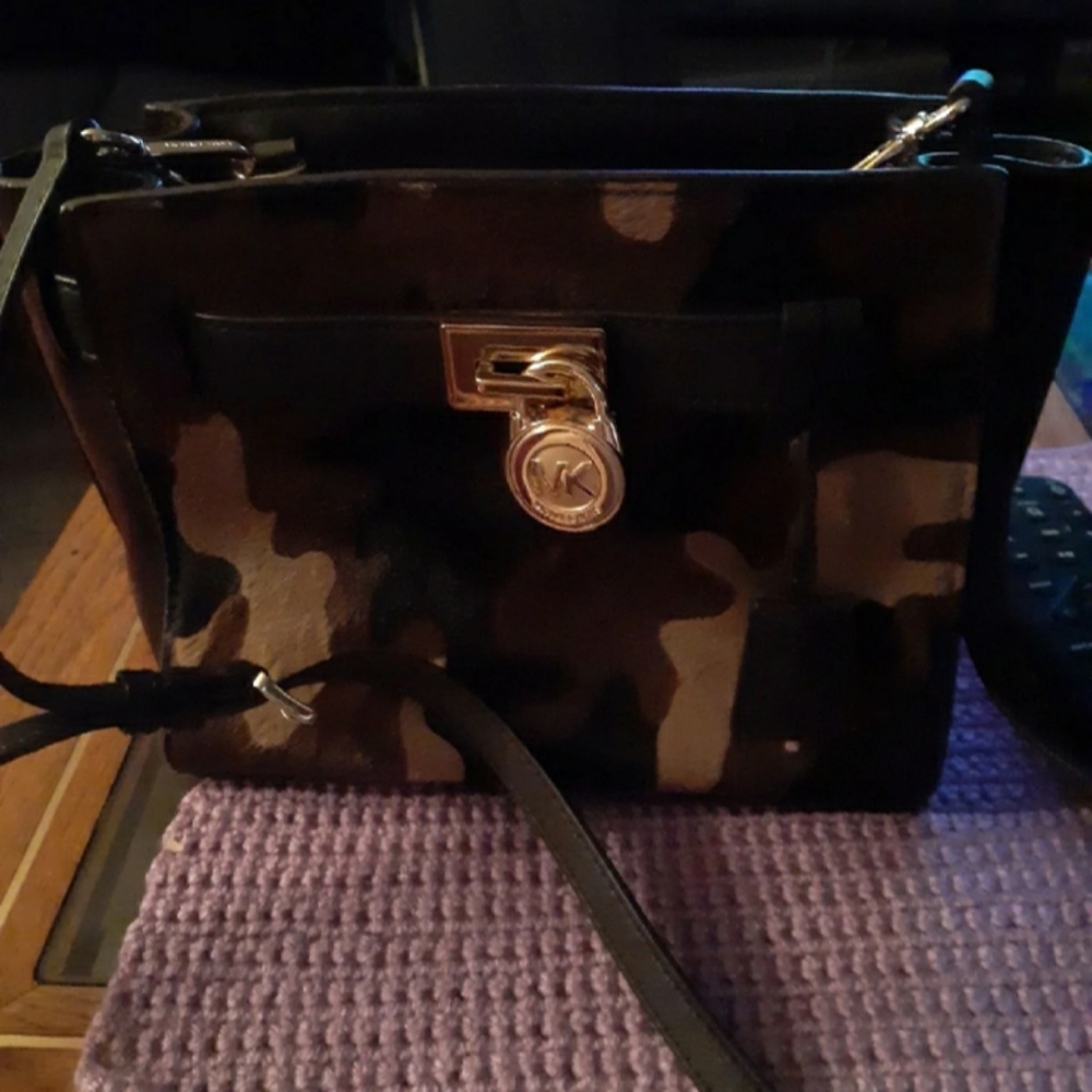 Michael Kors Calf hair camo crossbody bag
